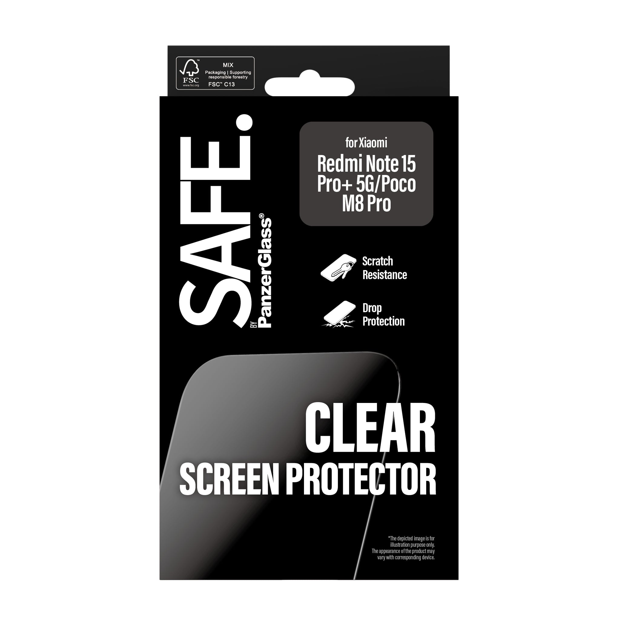 SAFE. by PanzerGlass® Skærmbeskyttelse Xiaomi Redmi Note 15 Pro+ 5G | Poco M8 Pro | Ultra-Wide Fit